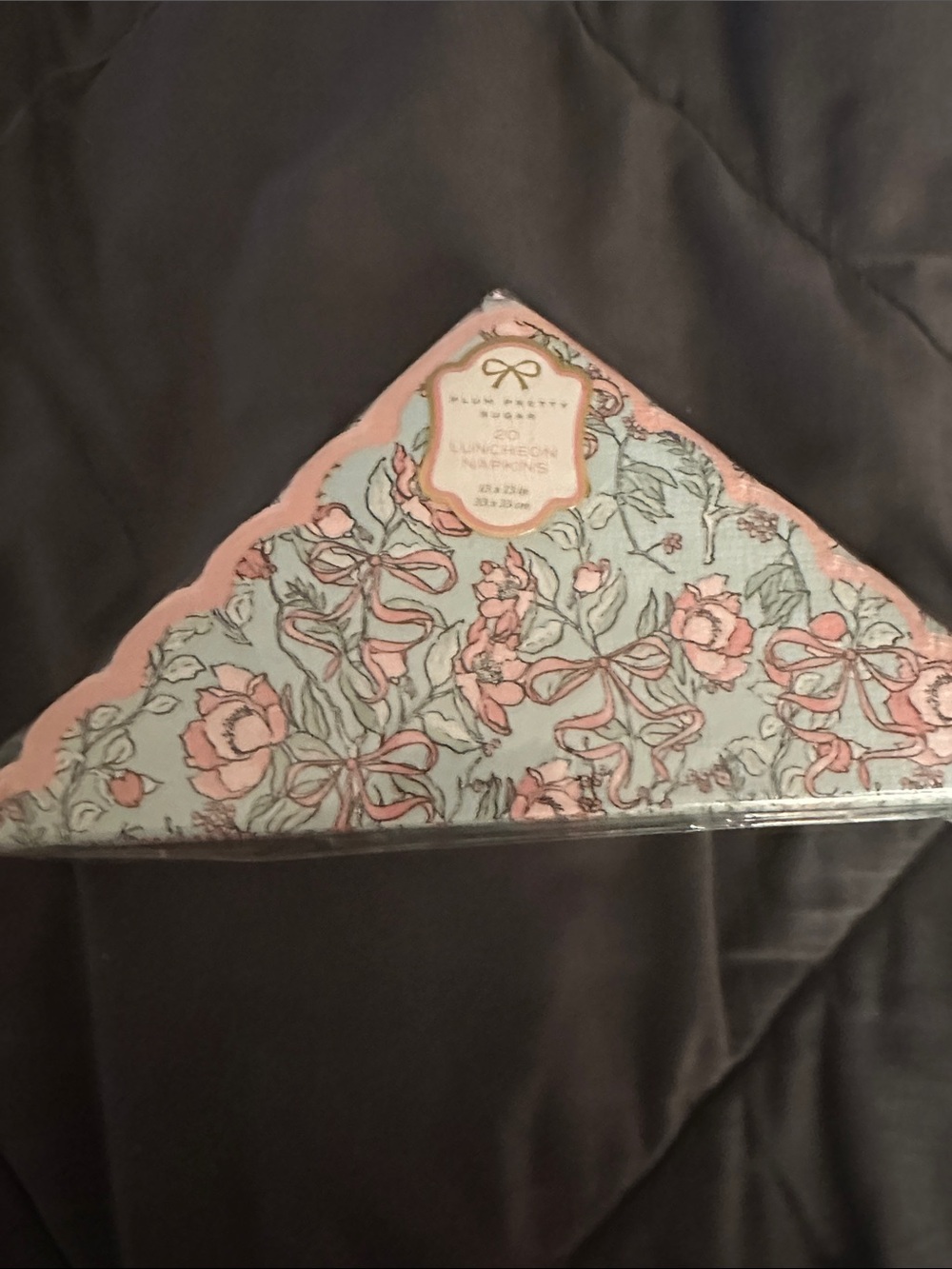 Plum Pretty Sugar Pastel Pink and Light Blue Floral Luncheon Napkins